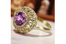 Amethyst 14 Karat Gelbgold Ring Vintage Schmuck vrc059y
